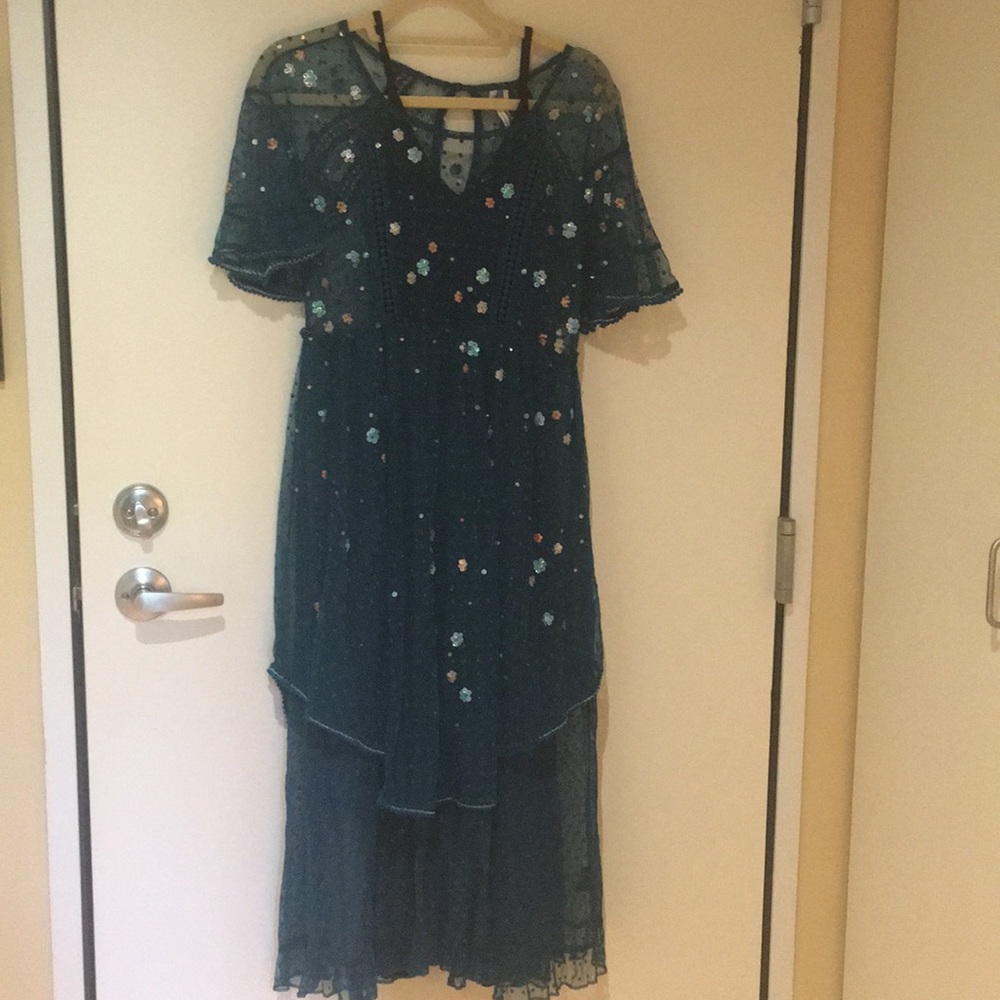 Anthropologie Maxi Dress w/ Jumpsuit